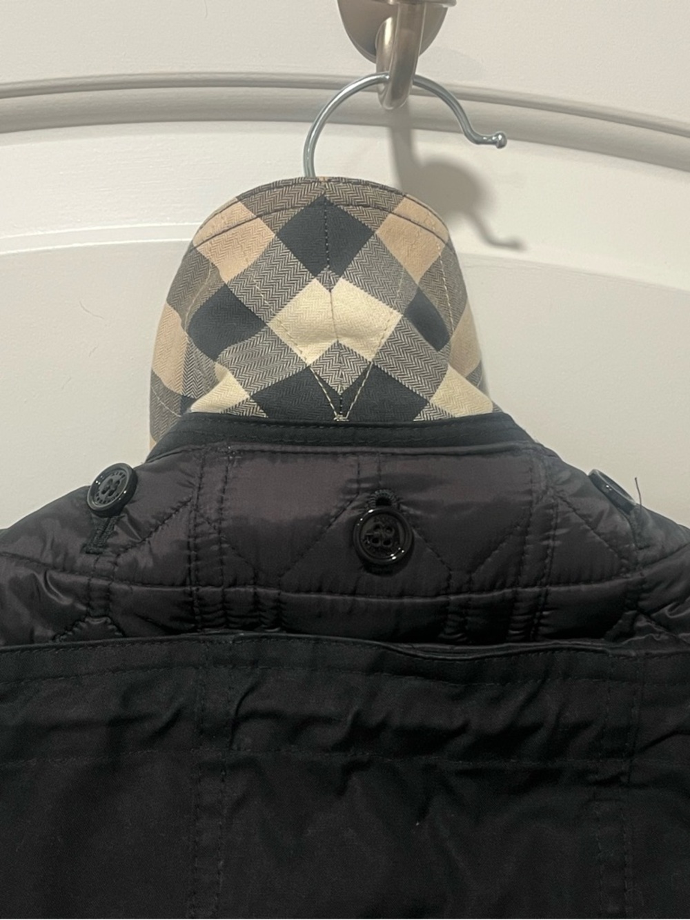Burberry Trench Rain Coat Black Belted Jacket with Removable Liner & Hood Size 4 - Picture 15 of 16